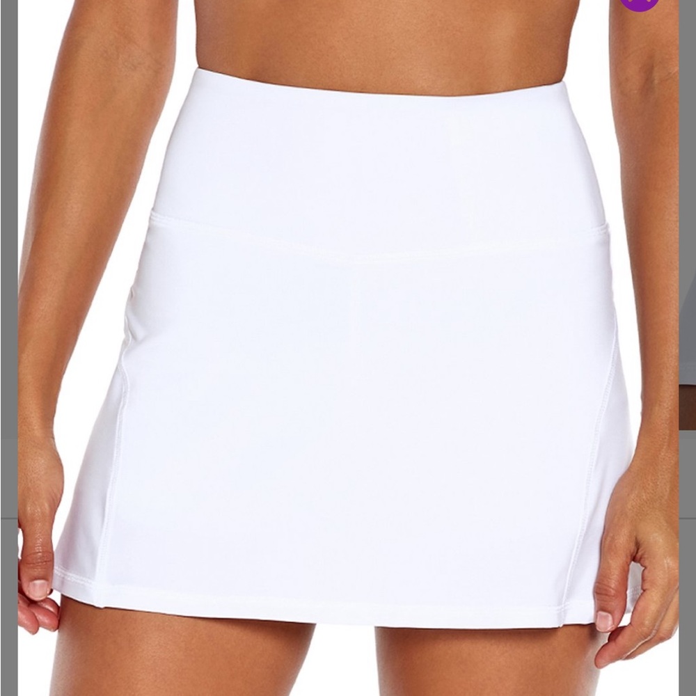 Bally Total Fitness | White Brian’s Skort Tennis Golf Skirt Large NWT